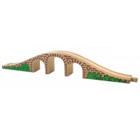 Pod feroviar din caramida cu 3 arcade pentru trenulete din lemn Woodlyland Pod feroviar din caramida cu 3 arcade pentru trenulete din lemn Woodlyland